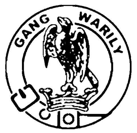 Clan Drummond crest badge: 'Gang warily'