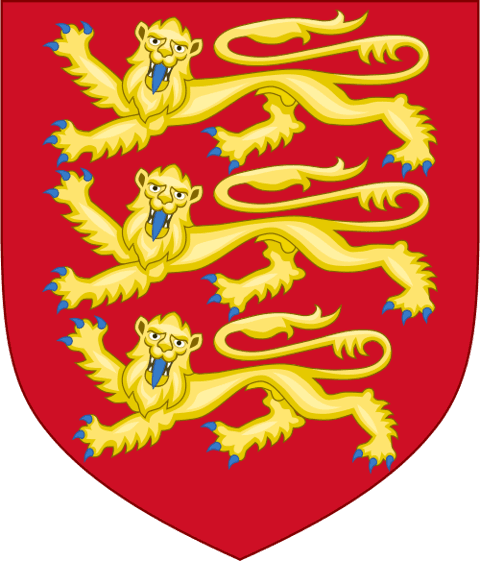 The royal arms of England: three lions passant guardant